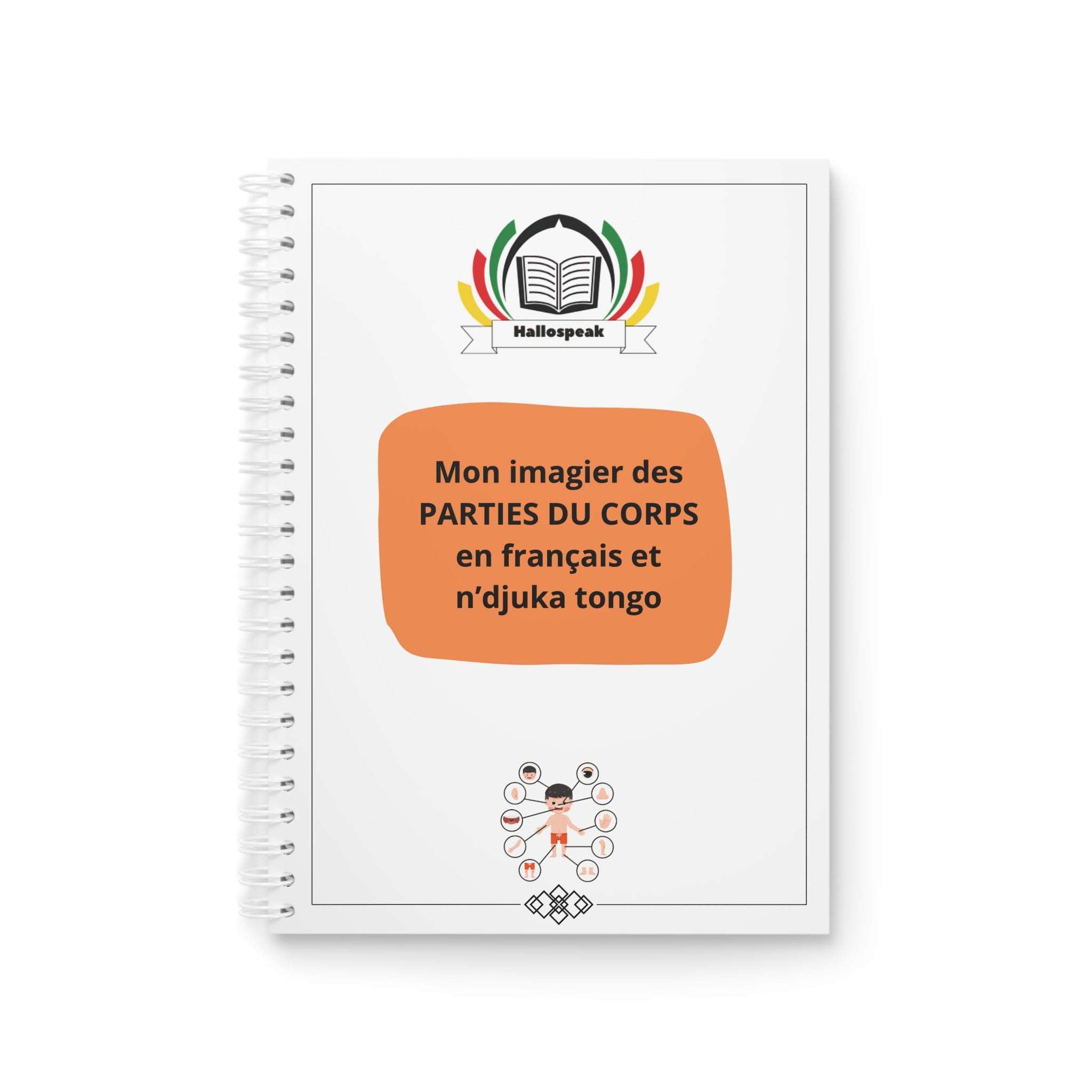 Imagier des parties du corps - Français / N'djuka tongo